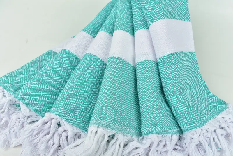 Cute Beach Towel, 70x40 Cotton Diamond Towel, Monogram Beach Towel, Bachelor Gift, Soft towel, Housewarming Gift, Bachelor Bachelorette Party Favors - 4