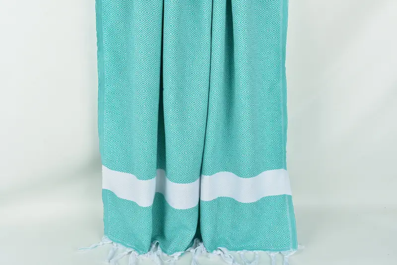 Cute Beach Towel, 70x40 Cotton Diamond Towel, Monogram Beach Towel, Bachelor Gift, Soft towel, Housewarming Gift, Bachelor Bachelorette Party Favors - 8