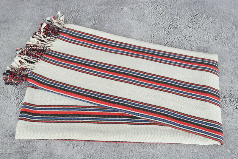 Onun için hediyeler, organik pamuklu havlu, gelin duş hediyesi, özelleştirilmiş havlular, monogramlı plaj havlusu, adlı havlu, 70x38 pamuklu çizgili havlu - 7