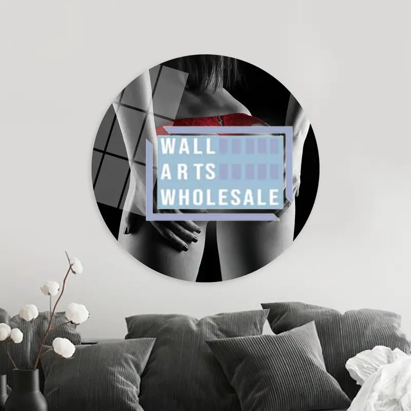 Bezaubernde Leinwand: Sinnlicher Frau in roten Dessous Kunstdruck