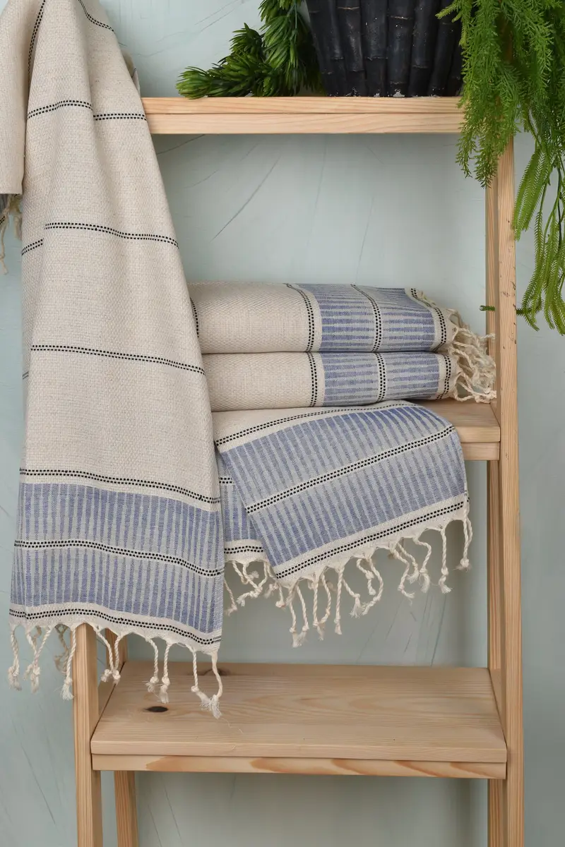 Handmade Gift, Personalized Kitchen Towel, 40x20 Linen Striped Towel, Bridesmaid Gifts, Bachelorette Party Decorations, Small Towel, Wedding Favors - 6