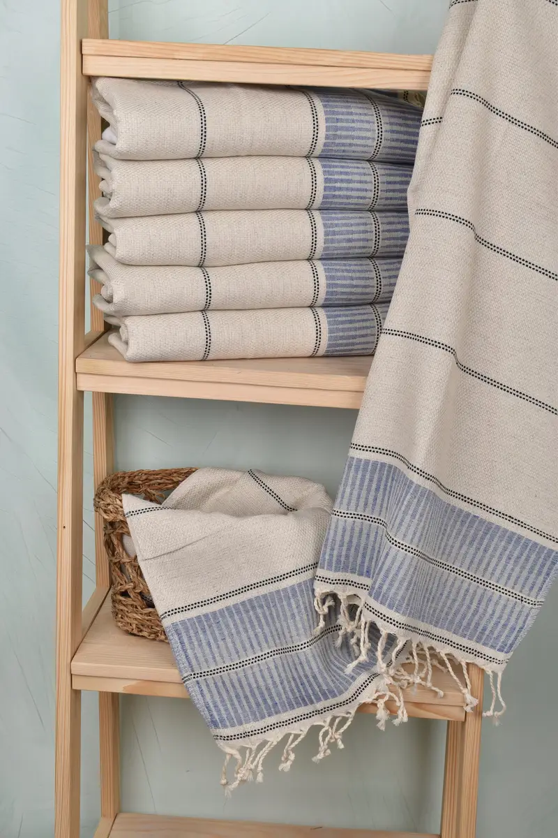 Handmade Gift, Personalized Kitchen Towel, 40x20 Linen Striped Towel, Bridesmaid Gifts, Bachelorette Party Decorations, Small Towel, Wedding Favors - 3