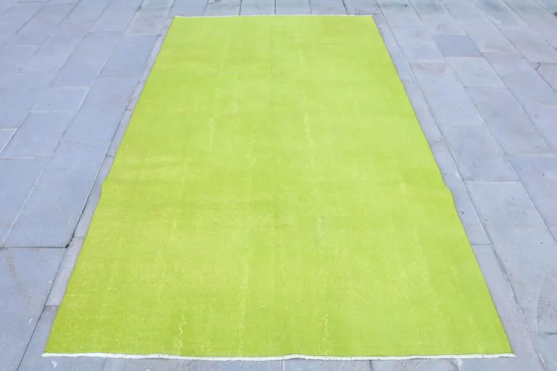 Eleganter Teppich mit grünen Punkten, 5,4 x 9,7 Fuß, schickes Dekor