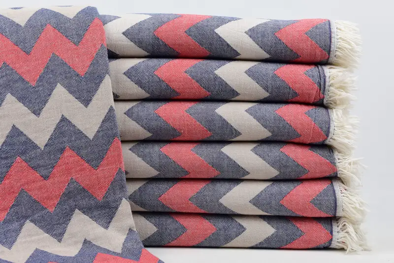 64x34 Baumwoll -Chevron -Handtuch, Beste Freund Weihnachtsgeschenk, Geschenke für ihn, Bachelorette Party Geschenke für Braut, Strandtuchmasse, Brautjungfergeschenk - 1