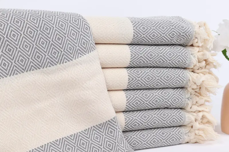 Absorbent Turkish towel, Valentines Day Gift For Him, Gift For Him, 70x40 Cotton Diamond Towel, Gift For The Home Decor, Sand-resistant towel - 1
