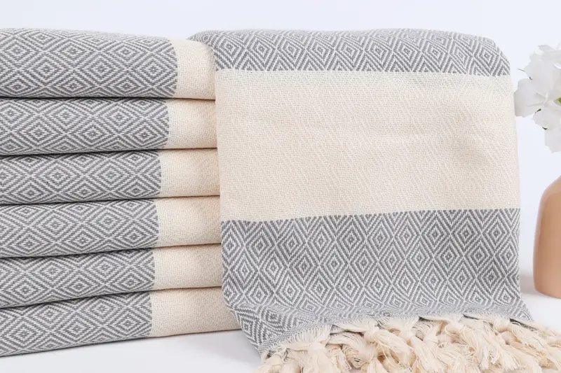 Absorbent Turkish towel, Valentines Day Gift For Him, Gift For Him, 70x40 Cotton Diamond Towel, Gift For The Home Decor, Sand-resistant towel - 2