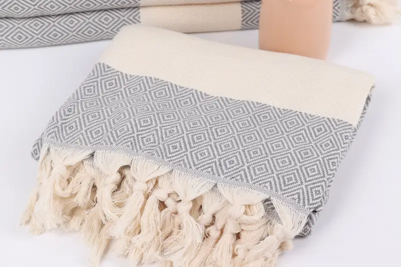 Absorbent Turkish towel, Valentines Day Gift For Him, Gift For Him, 70x40 Cotton Diamond Towel, Gift For The Home Decor, Sand-resistant towel - 5