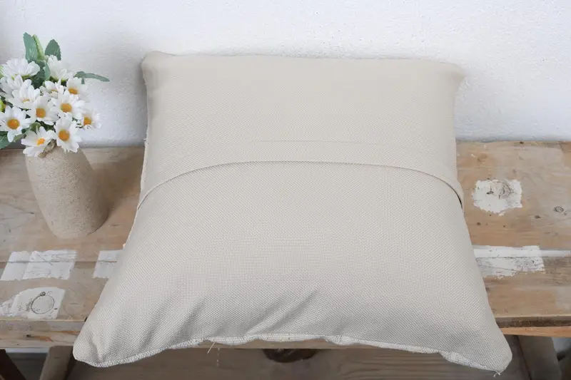Kilim Cushion Sham, Boho Chic Cushion Cover, Cushion Cover, Indoor Cushion, 16x16 Beige Pillow, Pillow for Couch, Gift Pillow, Wholesale Pillow - 7