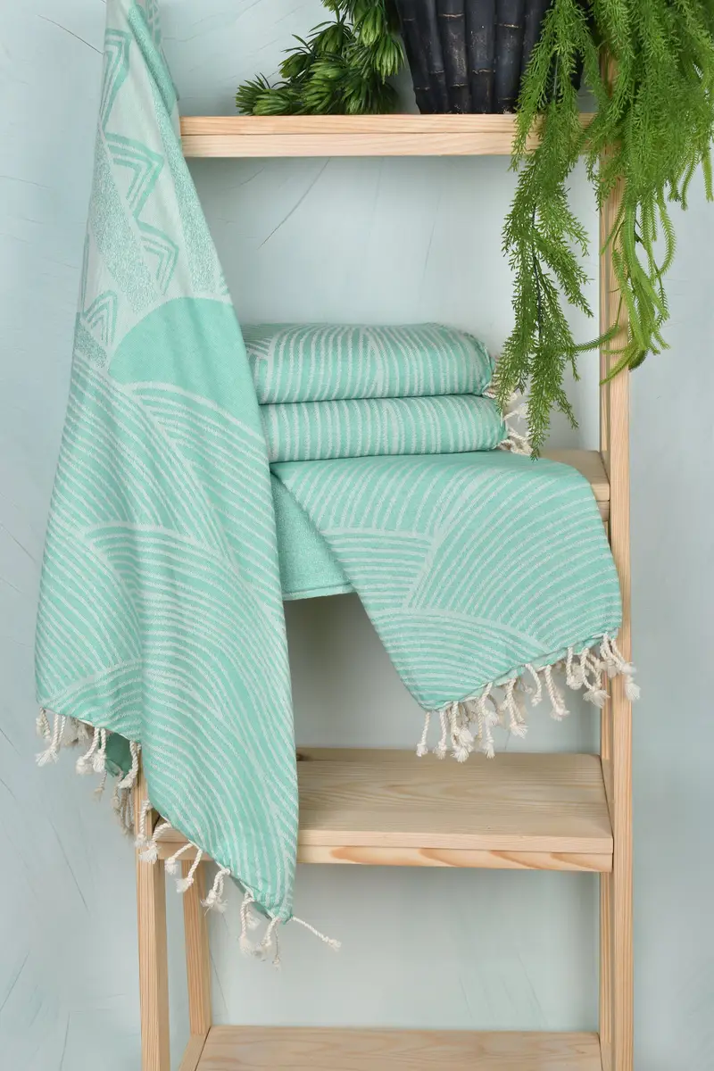 Cotton towel, Custom Gift, Custom Name Towel, Wedding For Favor, Beach Theme Wedding Gift, Luxury towel, 68x40 Cotton Striped Design Towel - 7