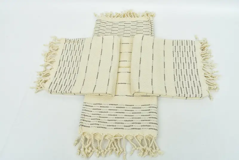 Toalla de regalo de dama de honor, favores de boda, regalos de Navidad, toalla de mano con monograma, toalla de diseño a rayas de algodón 36x18, favores de ducha de novia, toalla de cocina - 6
