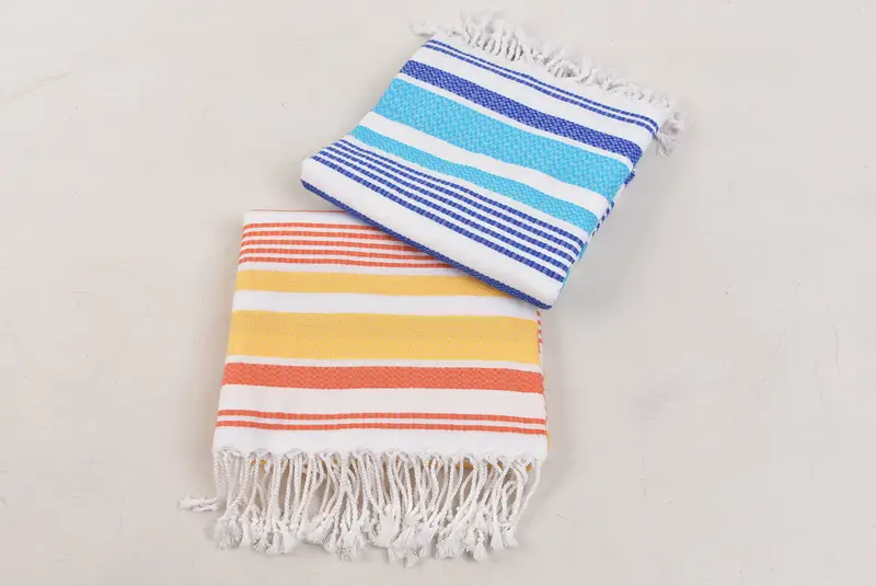 Turkish Towel USA, Handmade Turkish Towel, Custom Gifts, Turkish Beach Towel Bulk, 70x36 Cotton Striped Towel, Best Beach Towel, Sand-free towel - 7