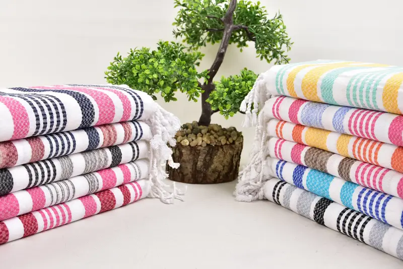Turkish Towel USA, Handmade Turkish Towel, Custom Gifts, Turkish Beach Towel Bulk, 70x36 Cotton Striped Towel, Best Beach Towel, Sand-free towel - 3