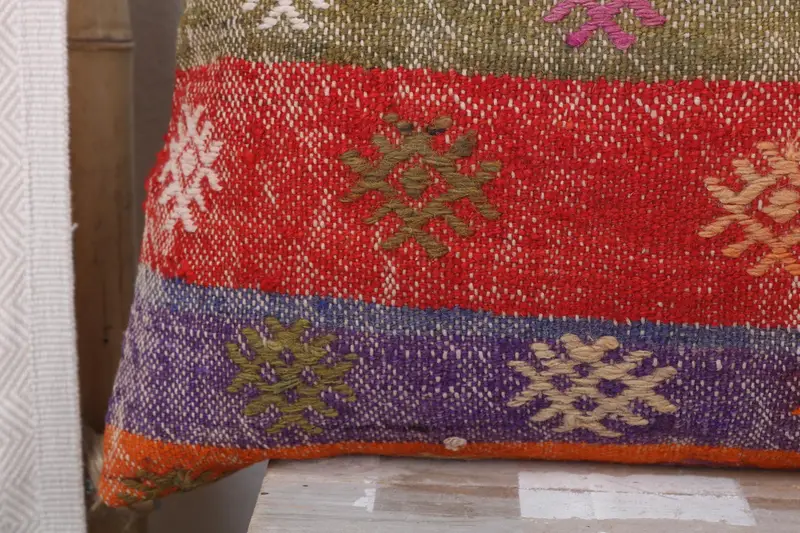 Pillow for Sofa, Pillow for Couch, Cushion, Farmhouse Cushion Cover, Personalized Gift Pillow Pillow Sham, 12x36 Red Pillow, Kilim Pillow - 3