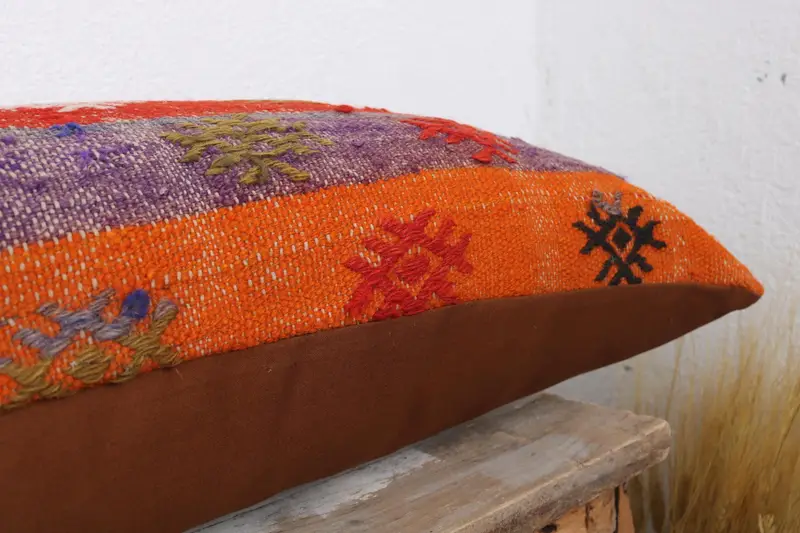 Pillow for Sofa, Pillow for Couch, Cushion, Farmhouse Cushion Cover, Personalized Gift Pillow Pillow Sham, 12x36 Red Pillow, Kilim Pillow - 6
