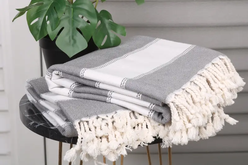 Bridal Gifts, Unique Wedding Gift, Best Wedding Gift, Bridal Shower Gift, 68x36 Cotton Striped Towel, Pool Towels, Summer Gift, Bridal Shower Favors - 3