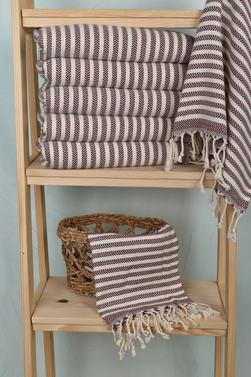 Turkish Towel Hand Towel, Xmas Gifts, Personalized Kitchen Towel, 40x18 Cotton Chevron Towel, Bathroom Towels, Custom Gifts, Gift For Wedding Day - 3