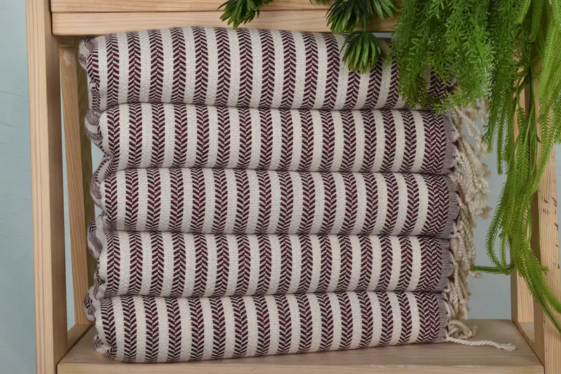 Turkish Towel Hand Towel, Xmas Gifts, Personalized Kitchen Towel, 40x18 Cotton Chevron Towel, Bathroom Towels, Custom Gifts, Gift For Wedding Day - 1
