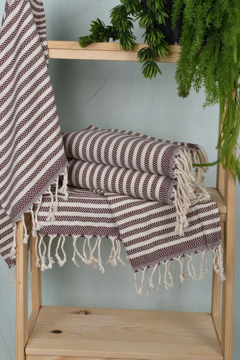 Turkish Towel Hand Towel, Xmas Gifts, Personalized Kitchen Towel, 40x18 Cotton Chevron Towel, Bathroom Towels, Custom Gifts, Gift For Wedding Day - 6