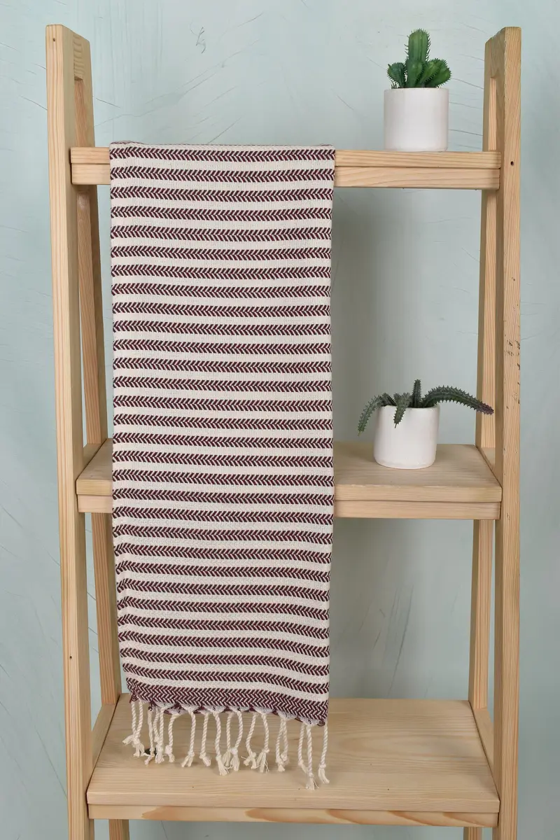 Turkish Towel Hand Towel, Xmas Gifts, Personalized Kitchen Towel, 40x18 Cotton Chevron Towel, Bathroom Towels, Custom Gifts, Gift For Wedding Day - 8