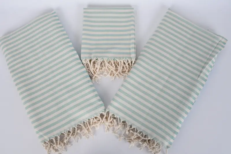 Personalized Gift, Beach Theme Wedding Gift, Gift Towel, Wedding Hand Made Gift, 40x24 Cotton Striped Towel, Custom Hand Towel, Kitchen Towel - 6