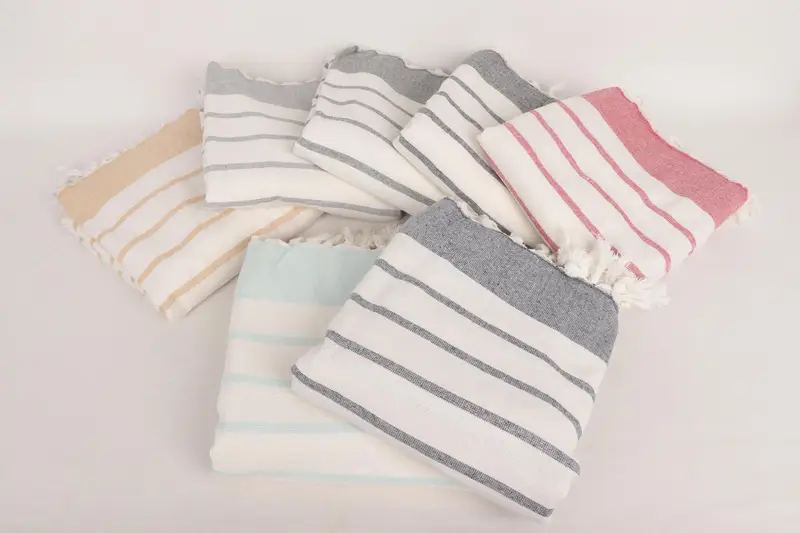 Xmas Gifts, Personalized Home Gift Wedding, Turkish Towel USA, Holiday Towel, 68x39 Cotton Striped Towel, Turkish beach towel, Fouta towel - 3