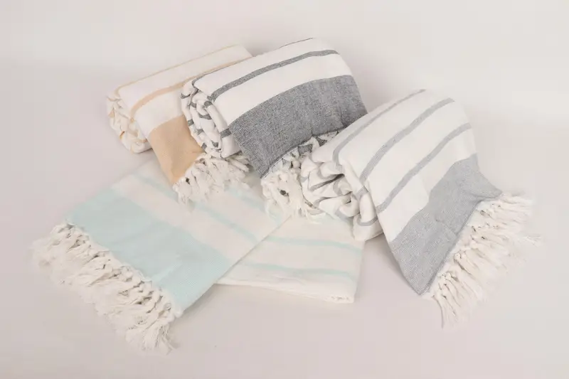 Xmas Gifts, Personalized Home Gift Wedding, Turkish Towel USA, Holiday Towel, 68x39 Cotton Striped Towel, Turkish beach towel, Fouta towel - 5