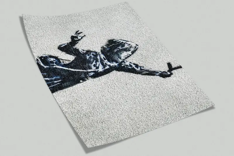 Modern Wall Paper,Wall Paper Peel and Stick,Graffiti Wall Paper,Banksy Wall Paper,Paper Wall Art ,Abstract Wall Mural, - 5