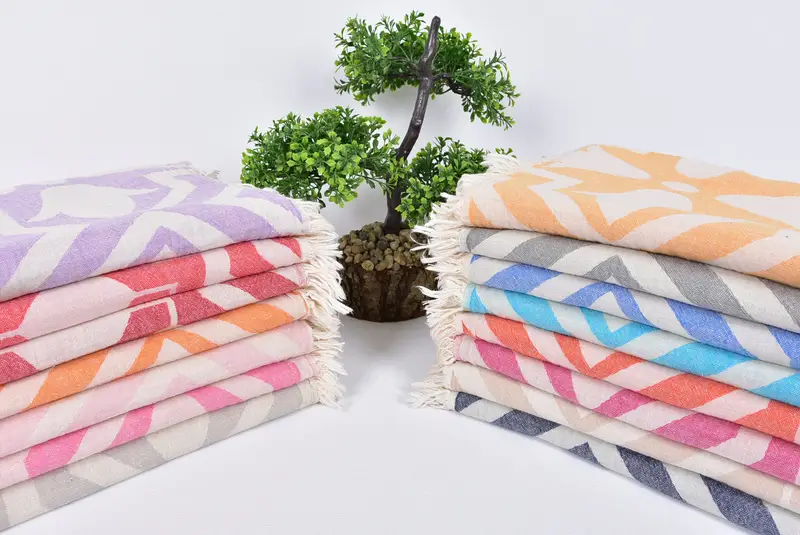 Best Wedding Gift, Personalized Wedding Gift For Couple, 68x36 Cotton Tulip Patterned Towel, Wedding Favors, Sand-free towel, Embroidered Towel - 3