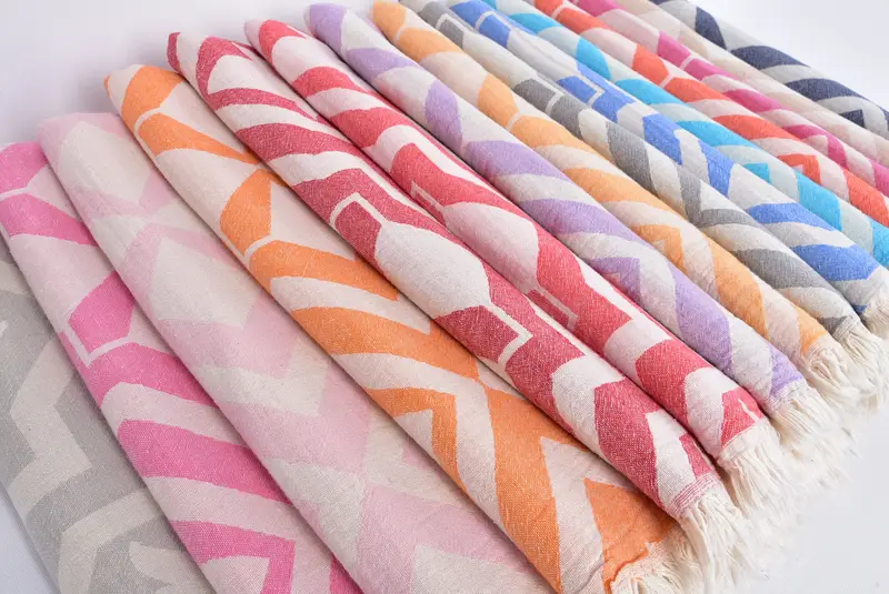 Best Wedding Gift, Personalized Wedding Gift For Couple, 68x36 Cotton Tulip Patterned Towel, Wedding Favors, Sand-free towel, Embroidered Towel - 8