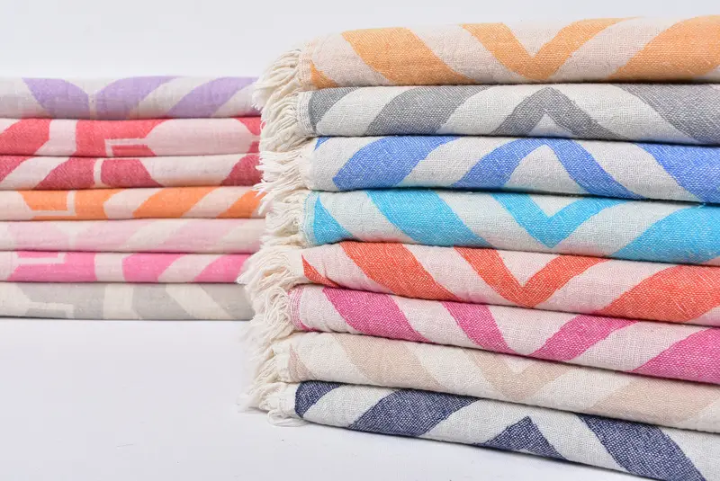 Best Wedding Gift, Personalized Wedding Gift For Couple, 68x36 Cotton Tulip Patterned Towel, Wedding Favors, Sand-free towel, Embroidered Towel - 1