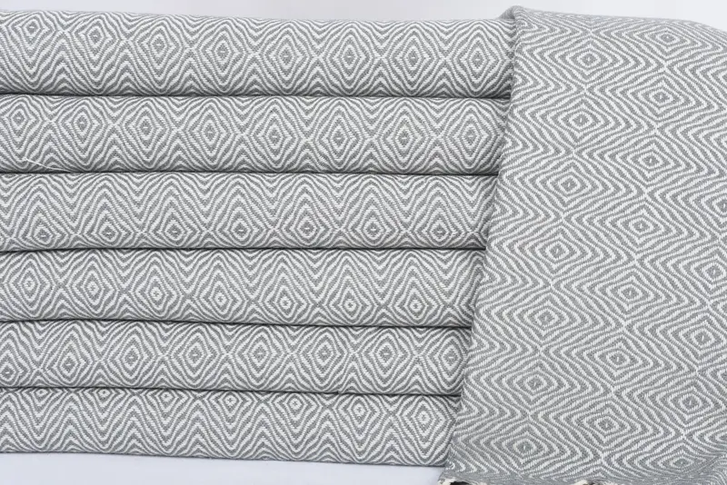 36x18 Cotton Zigzag Diamond Towel, Monogram Hand Towel, Bridesmaid Gifts, Valentines Gift, Bulk Order Towel, Turkish Towel Monogram, Kitchen Towel - 2