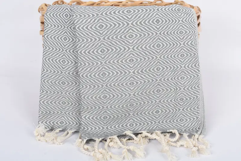 36x18 Cotton Zigzag Diamond Towel, Monogram Hand Towel, Bridesmaid Gifts, Valentines Gift, Bulk Order Towel, Turkish Towel Monogram, Kitchen Towel - 5