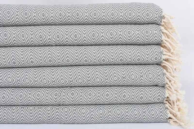 36x18 Cotton Zigzag Diamond Towel, Monogram Hand Towel, Bridesmaid Gifts, Valentines Gift, Bulk Order Towel, Turkish Towel Monogram, Kitchen Towel - 3