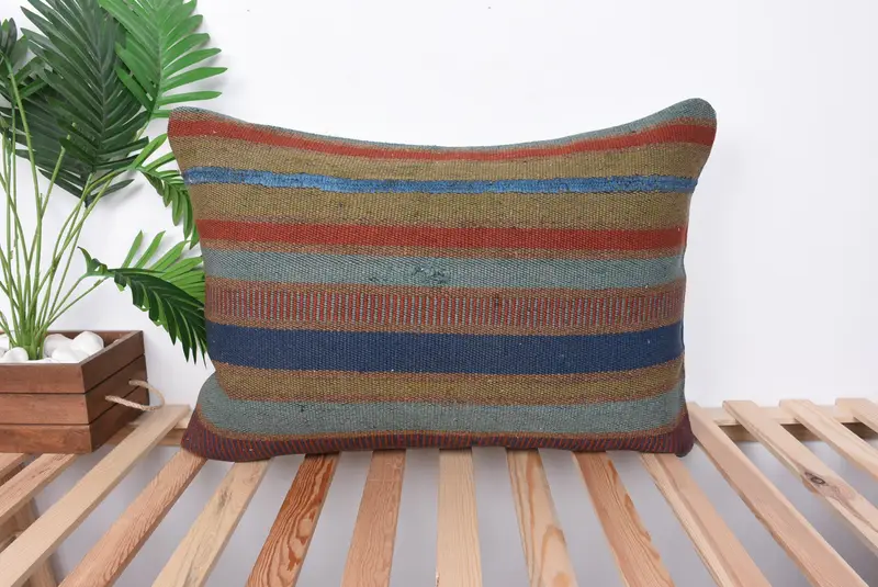 20x28 Red Pillow, Cushion Cover, Comfy Throw Pillow Sham, Pillow for Couch, Handwoven Cushion Case, Antique Pillows, Throw Kilim Pillow - 1