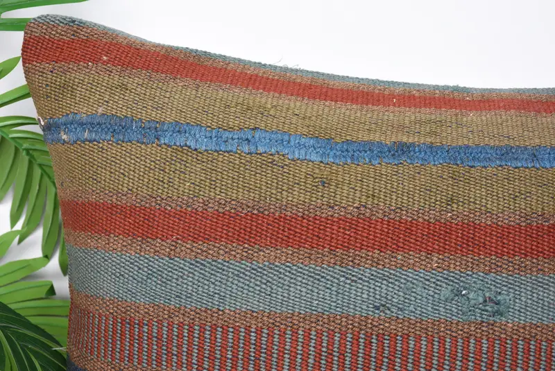 20x28 Red Pillow, Cushion Cover, Comfy Throw Pillow Sham, Pillow for Couch, Handwoven Cushion Case, Antique Pillows, Throw Kilim Pillow - 2