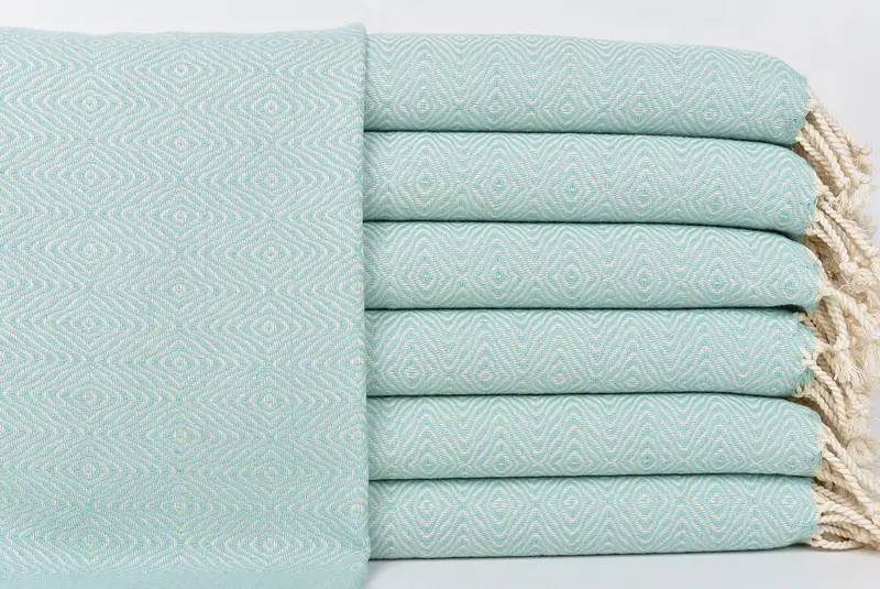 Summer Gift, Personalize Gift, Xmas Gifts, Small Bath Towels, Gift For Her, Wedding Favors, 36x18 Cotton Zigzag Diamond Towel, Turkish Hand Towel - 1