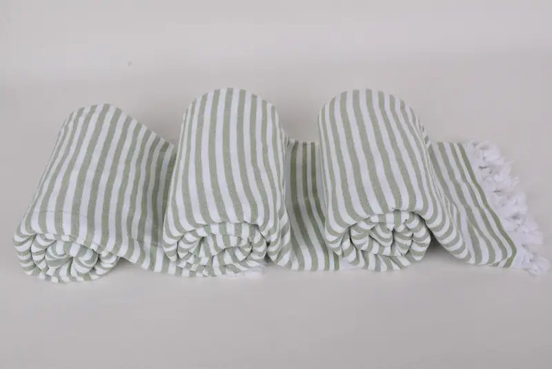 Holiday Towel, Quick-dry towel, Personalized Gift, Grandma Gift, Custom Wedding Gifts, 70x36 Linen Terry Striped Towel, Spa Towel, Hammam Towel USA - 8