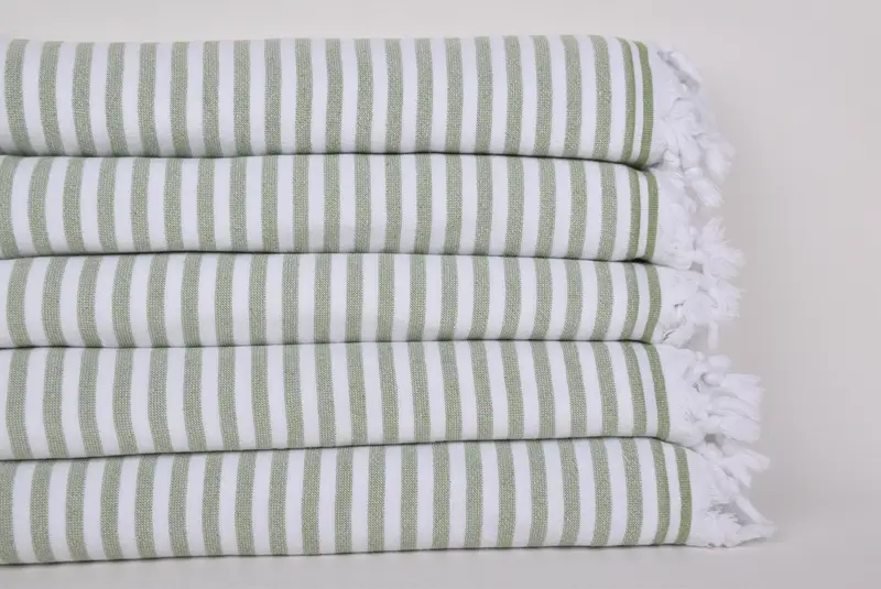 Holiday Towel, Quick-dry towel, Personalized Gift, Grandma Gift, Custom Wedding Gifts, 70x36 Linen Terry Striped Towel, Spa Towel, Hammam Towel USA - 2