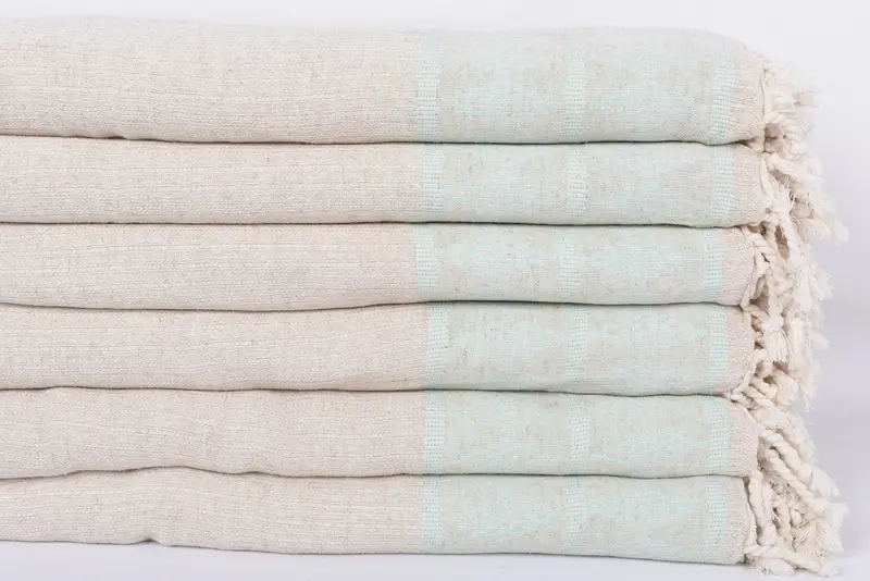 Bachelorette Party Favors, Boho Throw Blankets, 100x88 Linen Kilim Design Towel, Wedding Anniversary Gift, Housewarming Gift, Bridesmaid Gift - 3