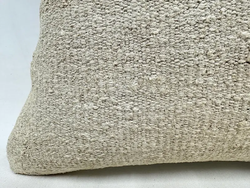 16x16 Beige Pillow Case, Interior Designer Pillow, Vintage Pillow, Handmade Kilim Cushion, Cushion Cover, Hippie Throw Pillow Cover - 2
