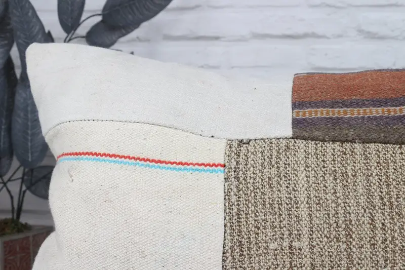Custom Pillow Cover, 12x48 White Cushion Case, Cushion, Muted Pillow, Antique Pillows, Kilim Pillow Cover, Pillow for Sofa, Hippie Throw Cushion - 5