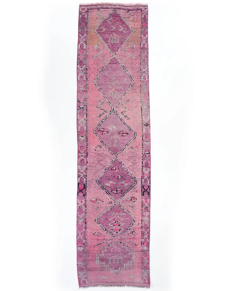 ピンクラグ、2.7x10.6フィートソリッドパープルアクセント