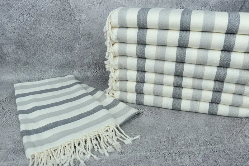 68x40 Cotton Striped Towel, Valentines Gift, Lightweight towel, Summer Towel, Luxury Beach Towel, Large Turkish Towel, Bridal Shower Favors - 2