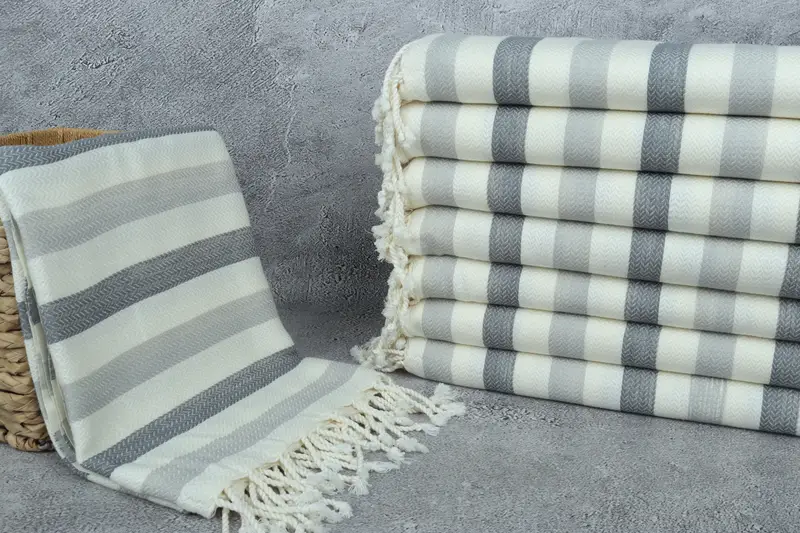 68x40 Cotton Striped Towel, Valentines Gift, Lightweight towel, Summer Towel, Luxury Beach Towel, Large Turkish Towel, Bridal Shower Favors - 3