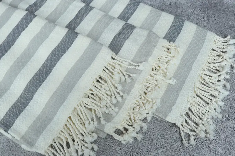 68x40 Cotton Striped Towel, Valentines Gift, Lightweight towel, Summer Towel, Luxury Beach Towel, Large Turkish Towel, Bridal Shower Favors - 5