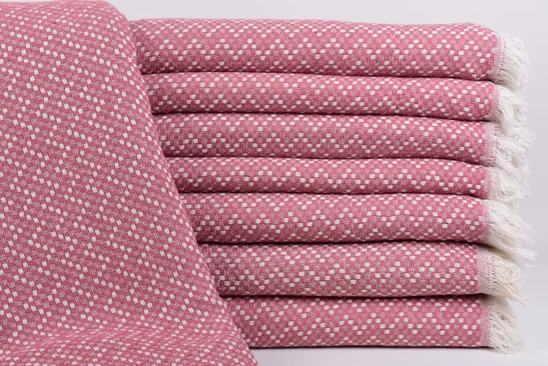 Wedding Favors, Couch Blanket, Woven Throw Blanket, Custom Wedding Gifts, 76x68 Cotton Herringbone Towel, Christmas Tablecloth, Turkish Bedcover - 1