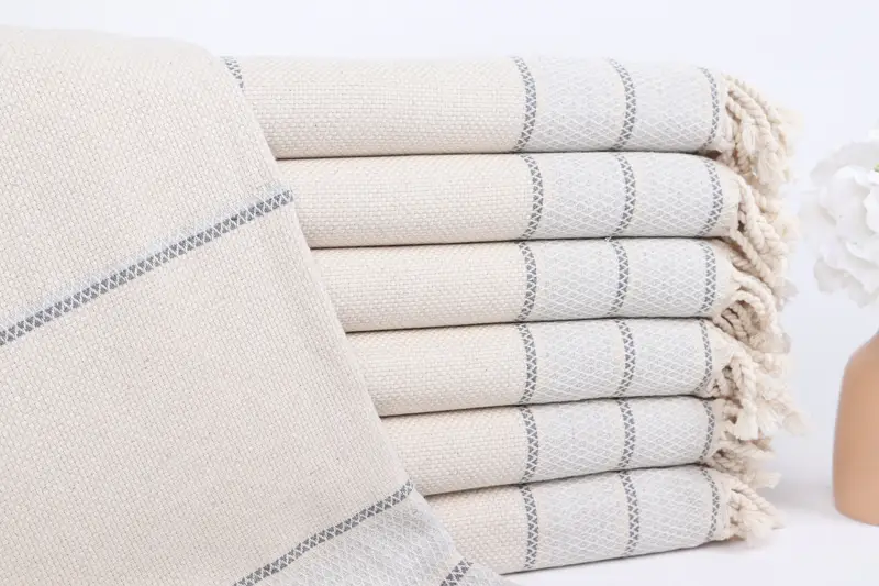 Personalized Turkish Beach Towel Dark Gray-Light Gray, 36x71 Inches