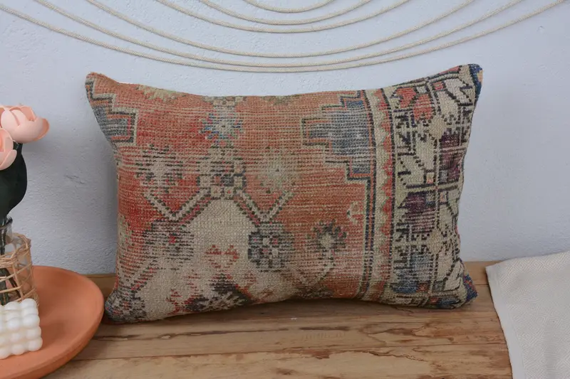 16x24 Red Pillow Case, Turkish Pillow, Pattern Throw Cushion Case, Interior Designer Pillow, Accent Cushion Case, Pillow for Couch, Cushion - 2
