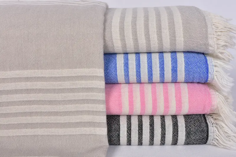 Custom Wedding Towel, Bridesmaid Favors, Handmade Turkish Towel, Handmade Gift, Turkish towel, 70x36 Cotton Striped Towel, Bachelorette Party Favors - 1