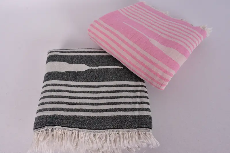Custom Wedding Towel, Bridesmaid Favors, Handmade Turkish Towel, Handmade Gift, Turkish towel, 70x36 Cotton Striped Towel, Bachelorette Party Favors - 6